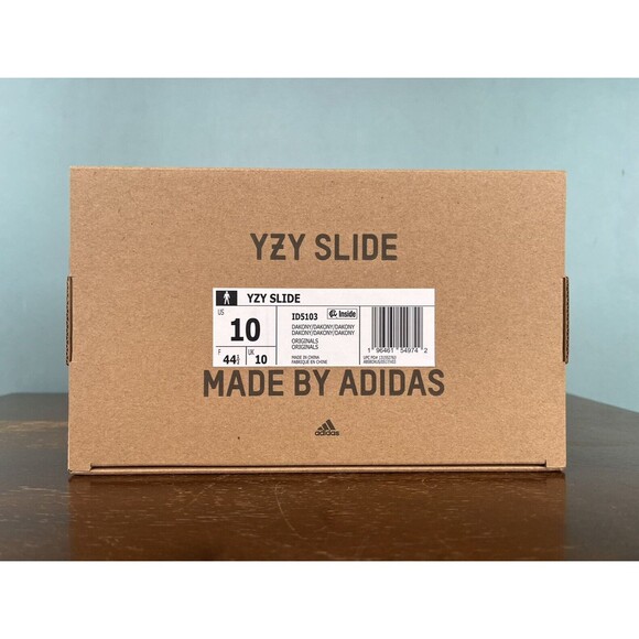 Adidas Yeezy Slides "Dark Onyx" Men's Size 10 ID5103 - Picture 11 of 11